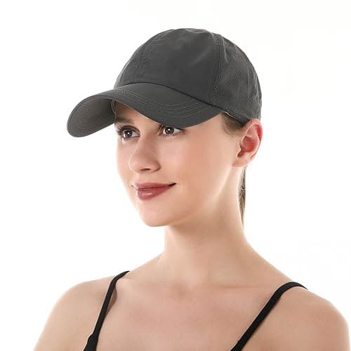 HGGE Womens Criss Cross Ponytail Baseball Cap High Messy Bun Ponycap Trucker Hat Quick Drying Mesh Dad Hat for Outdoor Sports thumbnail 6