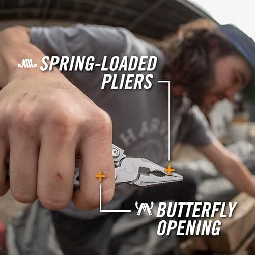 Gerber Gear Suspension-NXT 15-in-1 EDC Multi tool with Pocket Knife, Needle Nose Pliers and Wire Stripper Tools, Gifts for Men, Survival and Camping Gear, Stainless Steel thumbnail 5
