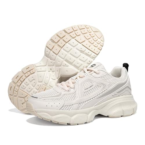 BAASPLOA Women's Chunky Fashion Sneakers Casual Sports Shoes Mesh Breathable Athletic Gym Workout Tennis Shoe Platform Thick Walking Shoes thumbnail 6