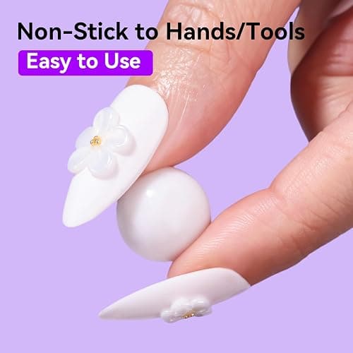 Makartt White 3d Gel Nail Art: 4-in-1 3d Nail Gel Sculpting Gels White Non-sticky for Extension, Shaping, 15ML Solid Builder Nail Gel for Nail Strengthen & Sculpture Gels for Nails Salon Home thumbnail 2