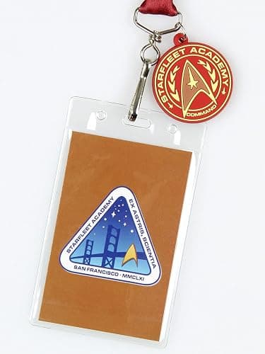 Star Trek Starfleet Academy Command ID Badge Holder Key Lanyard thumbnail 3