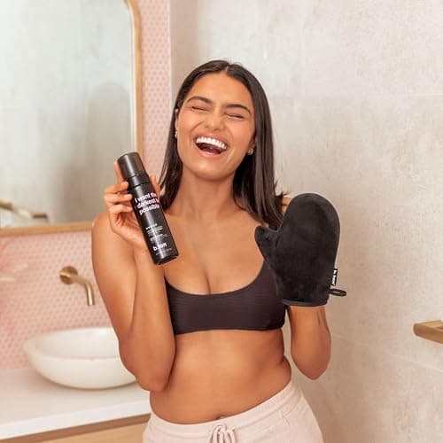 b.tan Dark Self Tanner Kit | Get The Darkest Tan Possible Bundle - Best Dark Self Tanning Mousse w Mitt Applicator, 1 Hour Sunless Tanner, Fast Bronzing Glow, No Fake Tan Smell, Vegan, 6.7 Fl Oz thumbnail 9