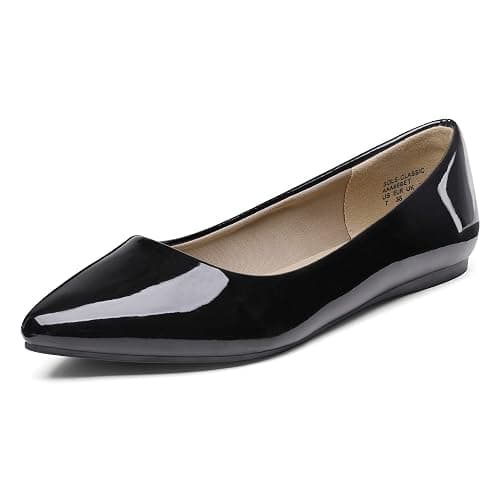 DREAM PAIRS Women's Dress Pointed Toe Flats Ballet Comfort Soft Slip On Casual Flat Shoes for Work Office Business - Image 1