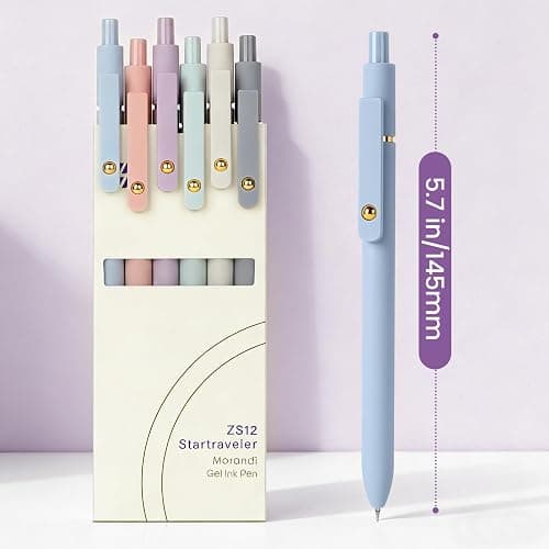 FIOVER Gel Pens 6pcs 0.7mm Fine Point Black Ink Quick Dry Pens | Smooth Writing Pens for Journaling, Nurse Aesthetic Cute Office School Supplies, Gifts for Women and Men thumbnail 6
