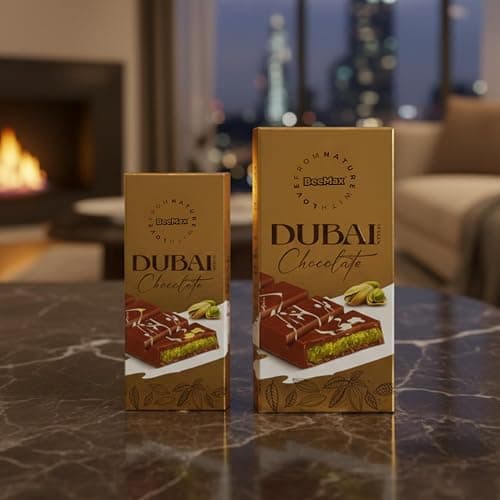 Authentic Mini Dubai-Style Chocolate Bar | 3.36 oz of Luxurious Middle Eastern Indulgence | Premium Milk Chocolate, Golden Kadayif Crisps, Velvety Tahini & Hand-Harvested Pistachios – Imported from Turkey thumbnail 6