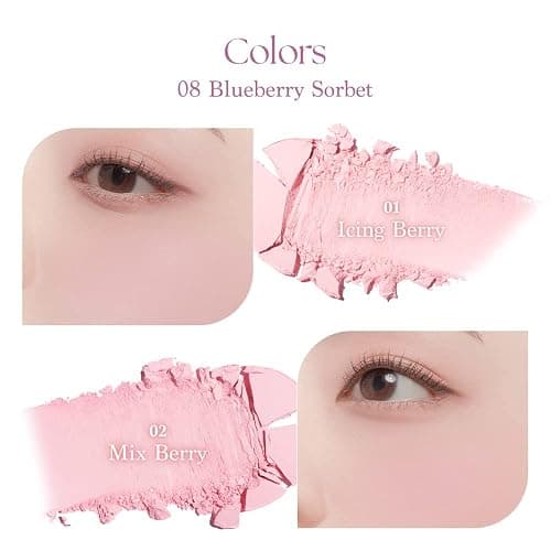 Dasique Blending Mood Cheek #08 Blueberry Sorbet | 4 Blendable Shades in Lightweight Smooth Powder | Vegan | Blush thumbnail 5
