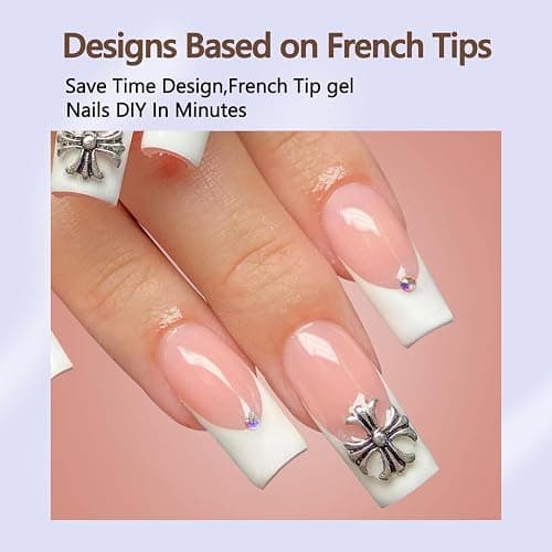 Misssix French Gel Nail Tips, 240Pcs French Tip Press on Nails Long Square Pink, No Need to File Tips Pre-lasting, Fake Nails for Nail Art DIY 15 Sizes thumbnail 3