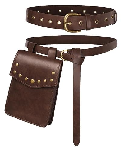 Scarlet Darkness Women Renaissance Belt Pouch Pirate Viking Belt Steampunk Medieval Accessories - Image 1