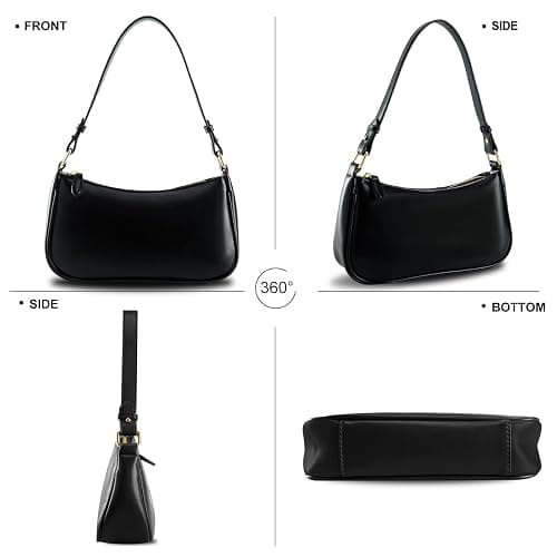 Shoulder Bags for Women Leather Hobo Sling Tote Handbag Retro Clutch Purse with 2 Removable Straps and Zipper Closure thumbnail 7