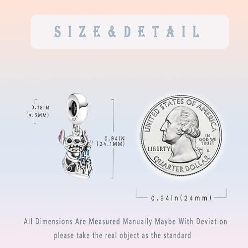 HappyStar beads charms,passt Charms Armbänder Halskette Europäischen Schmuck ，Bead Charms für Damen,925 Sterling Silber Dangle Anhänger thumbnail 4