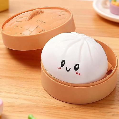 Giant Dumpling Squishy, 10in Mystery Dumpling Squishy Large Toy, Jumbo Dumpling Stress Ball, Soft Squeeze Decompression Dough for Adults (1 PC) thumbnail 3