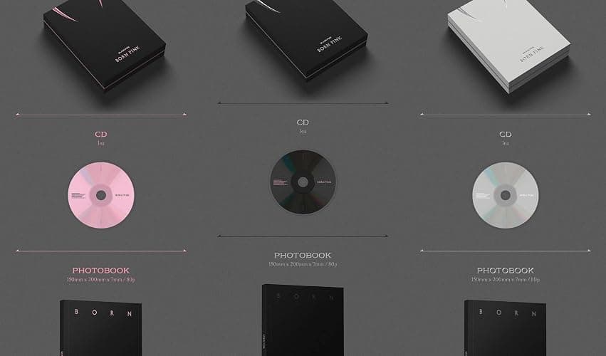 BLACKPINK BORN PINK 2nd Album BOX SET Version CD+Photobook+Accordion Lyrics Paper+Large Photocard+Postcard+Instant Film+Selfie Photocard+Tracking (SET(BLACK+PINK+GRAY)) thumbnail 3