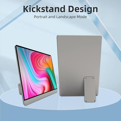 AYY Portable Monitor for Laptop, 16.1 Inch 1080P FHD IPS FreeSync Ultra Slim Travel Second Monitor with Kickstand Dual Type-C Mini HDMI Dual Speakers for Laptop PC Mac Surface Xbox thumbnail 4