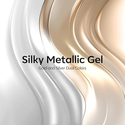 Modelones Metallic Gold Silver Liner Gel Polish Set Precision Brush | Chrome Nail Art Gel for French Tips Detail Paint Draw Swirl Design 3D Mirror Effect Soak Off U V Cure DIY Salon Manicure thumbnail 8