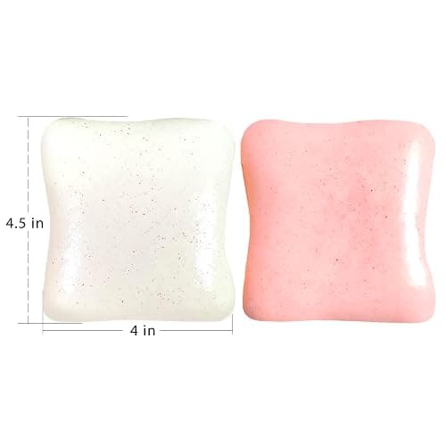 Bread Butter Squishy,Slow Rising Squishy，Stress Balls，Stress Relief & Fidget for ADHD，Party Favor Gift (Pink and White) thumbnail 2