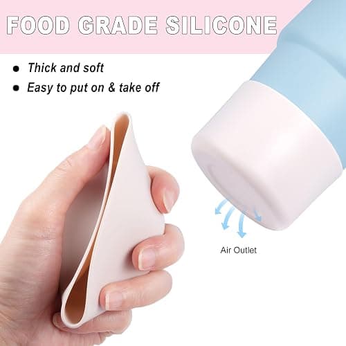 2-Pack Silicone Boot for Stanley 40 30 20 OZ Cup Accessories, Thick Bottom Boots for Stanley 20OZ 30OZ Tumbler Ice-Flow 16OZ Bottle, Protector Sleeve Cover for Yeti Cups Protective Bumper, Anti-Slip thumbnail 5
