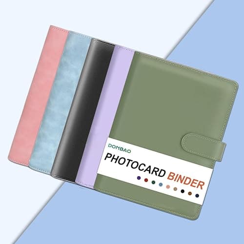 A5 Kpop Photocard Binder, 6 Ring Binder Collector’s Album with 240 Card Slots, PU Leather Binder Cover for Organizing K-Pop, Trading Cards, Game Cards & Memorabilia (Light Pink) thumbnail 6