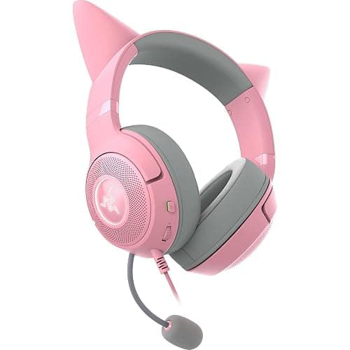 Razer Kraken Kitty V2 USB Wired Headset: Chroma RGB Kitty Ears - Stream Reactive Lighting - HyperClear Cardioid Mic - 40 mm Drivers - 7.1 Surround Sound - Comfortable Ear Cushions - Quartz Pink thumbnail 8