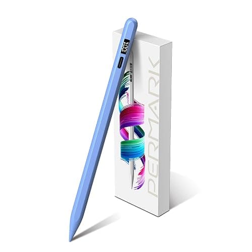 Pencil for Apple iPad 11th/10th/9th with LED Power Display, 15Mins Fast Charge, Stylus Pen for iPad 10/9/8/7/6th,11th A16,Air 11/13 M2/M3,Pro 11/13 M4,Pro 12.9",Air 5/4/3,Mini 7/6/5(Blue) - Image 1