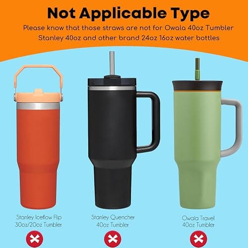 ALINK Clear Replacement Straws for Stanley 30 oz Tumbler, DISHWASHER SAFE, 6 Pack Reusable Plastic Straws Compatible with 30oz Stanley Adventure Quencher Cups, Plus Brush thumbnail 5