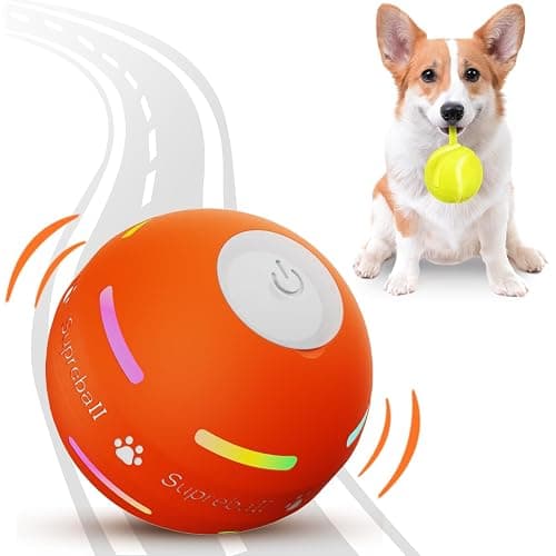 PetDroid Interactive Dog Toys Dog Ball,[2025 Newly Upgraded] Durable Motion Activated Automatic Rolling Ball Toys for/Small/Medium/Large Dogs,USB Rechargeable(Orange) - Image 1