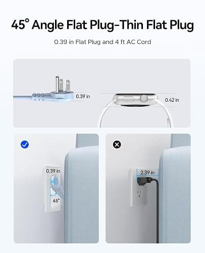 Travel Power Strip with USB C, ORICO 4 Outlets 3 USB Ports (1 USB C) with 4FT Wrapped Short Extension Cord Small Power Strip, Non Surge Protector for Travel, Cruise Ship-AP3 thumbnail 4