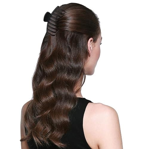 2 Pack Big Hair Claw Clips Nonslip Large Claw Clip for Women and Girls Hair,Strong Hold Grips Hair Accessories 4 Inch (Black) thumbnail 4