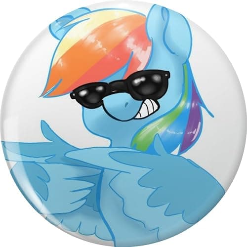 Cool Kid Rainbow Dash Pin Lapel Pin Cute Brooch Pins Badges 0.75" - Image 1