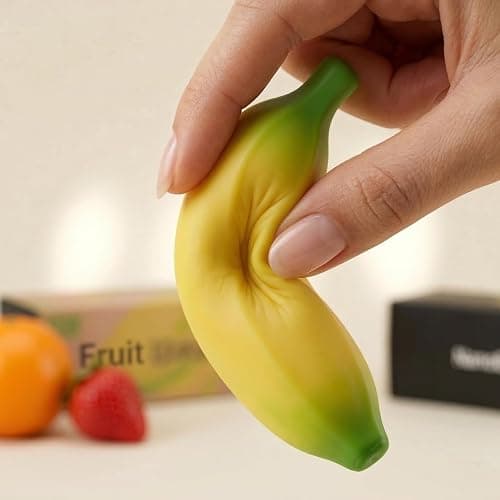 Novelty Squeeze Stress Ball, Groovy Fruit Shaped Fidget Toy, Giant Squishy Toys, Slow Rebound Gel Stress Reliever for Adults, Office Desk Decor(3pcs) thumbnail 5