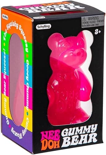Schylling NeeDoh Gummy Bear - Sensory Fidget Toy - Assorted Colors - Ages 3 to Adult (Pack of 2) - Image 1