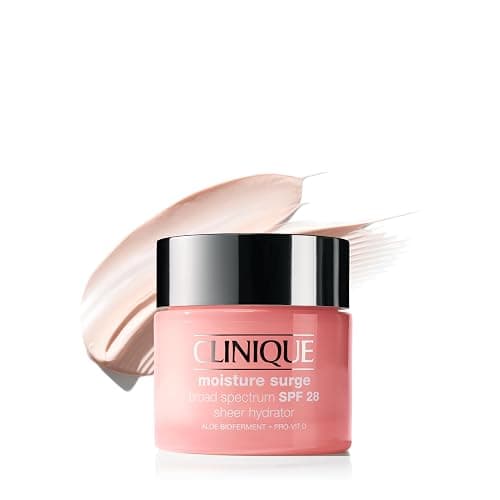 Clinique Moisture Surge Broad Spectrum SPF 28 Sheer Hydrator Face Moisturizer With SPF, Hyaluronic Acid, Aloe Bioferment + Provitamin D | Hydrating + Sun Protection - Image 1
