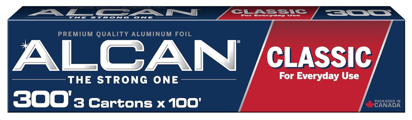 ALCAN Aluminum Foil Classic, 12 Inches x 100 Feet 3-count (Pack of 3) - Image 1