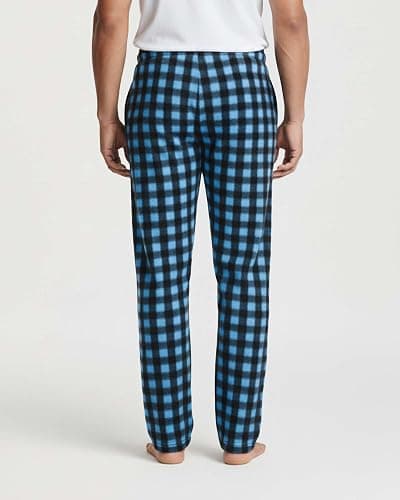 Real Essentials 3 Pack: Men's Fleece Pajama Pants Loungewear Soft Pj Bottoms Sleepwear Pockets (Big & Tall Available) thumbnail 3