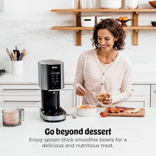 Ninja NC301 CREAMi Ice Cream Maker, for Gelato, Mix-ins, Milkshakes, Sorbet, Smoothie Bowls & More, 7 One-Touch Programs, with (2) Pint Containers & Lids, Compact Size, Perfect for Kids, Silver thumbnail 12