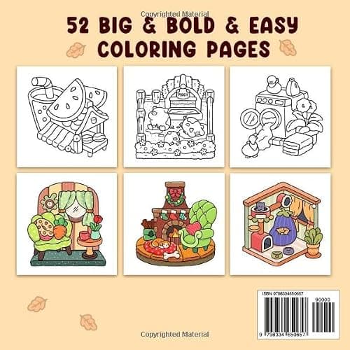 Hygge Place: Coloring Book for Adults and Teens, Bold and Easy Designs for Relaxation with Cozy Little Corners (Bold & Easy Coloring) thumbnail 2