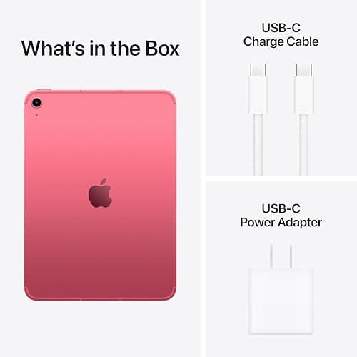 Apple iPad 11-inch: A16 chip, 11-inch Model, Liquid Retina Display, 256GB, Wi-Fi 6 + 5G Cellular, 12MP Front/12MP Back Camera, Touch ID, All-Day Battery Life — Pink thumbnail 7