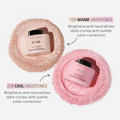 Revolution Beauty London, Loose Baking Powder, Makeup Setting Powder, Long-Lasting Coverage, Mattifies & Reduces Shine, Rose, 1.12 oz thumbnail 5