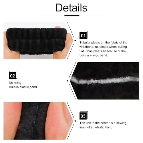 WHAVEL 6 Pairs Wrist Towels, Absorbent Spa Sweatbands to Prevent Liquid from Spilling Down Arms thumbnail 6