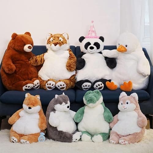ARELUX 22in Large Penguin Plush Stuffed Animal Hugging Pillow:Soft Giant Sleeping Body Warm Fluffy Pillow Adorable Chubby Plushie Toy Creative Dormitory thumbnail 7