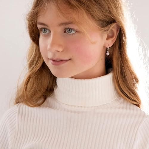 In Season Jewelry Cupcake Girls Earrings for Kids - 925 Sterling Silver Dangle Jewelry - Hypoallergenic Earrings for Girls with Secure Lever Back - Safe & Comfortable for Toddlers & Kids thumbnail 2