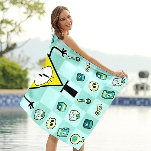 EIKOU Gravity Falls Beach Towels 27.5"X55" Bill Cartoon Cipher Art thumbnail 3