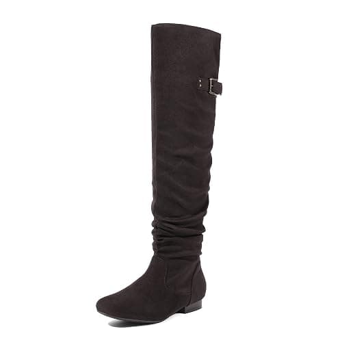 DREAM PAIRS Women's Over The Knee Flats Slouch Thigh Boots | Comfortable Casual Flat Knee High Boots for Daily Walking Vacation - Image 1