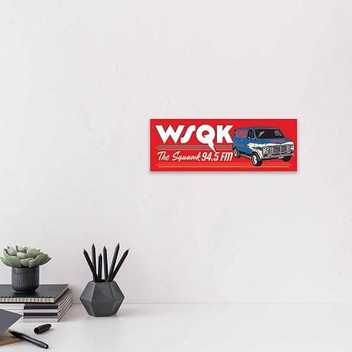 Stranger Things WSQK Metal Sign - Retro Hawkins Radio Station Wall Decor for Fans of the Upside Down thumbnail 2