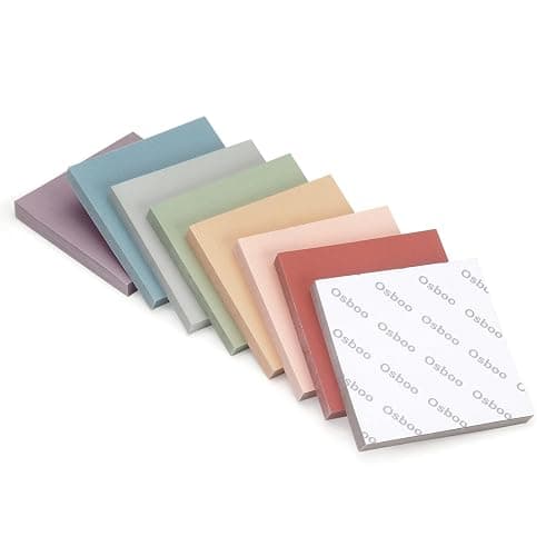 Osboo Sticky Notes 3x3 Self-Stick Notes Pads with 8 Morandi Colors, Easy to Post for Office, School, Home, 8 Pads/Pack, 80 Sheets/Pad thumbnail 8