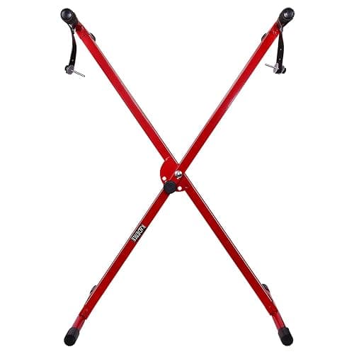 Kadence Heavy-Duty Piano Keyboard Stand - NK13-3kg Dual Braced - Locking Straps - Red thumbnail 2
