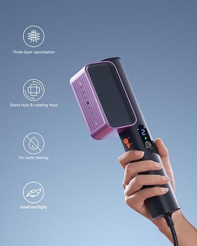 G7 2-in-1 Professional 100-240V Dual Voltage Steamer for Clothes and Iron for Clothes, Just 1lbs Lightly, 8 Minutes of Continuous Steam, 1000W Portable Steamer for travel and home thumbnail 3