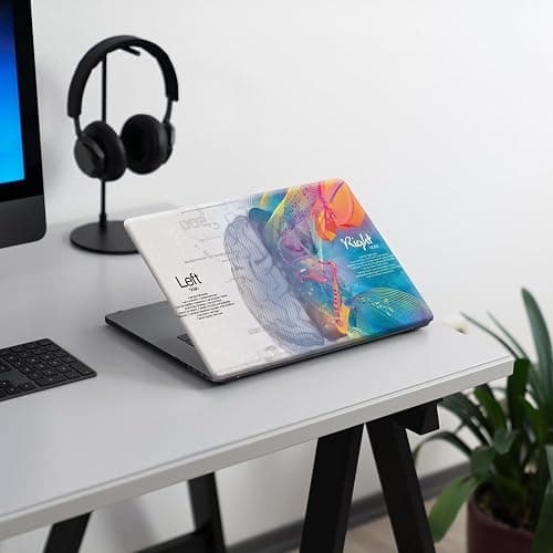 KEROM Compatible with MacBook Pro 13 inch Case 2022-2016 Release M2 M1 A2338 A2289 A2251 A2159 A1989 A1706 with Touch Bar, Plastic Hard Shell Case & Keyboard Cover, Left Right Brain thumbnail 6