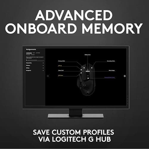 Logitech G502 HERO High Performance Wired Gaming Mouse, HERO 25K Sensor, 25,600 DPI, RGB, Adjustable Weights, 11 Buttons, On-Board Memory, PC/Mac thumbnail 7