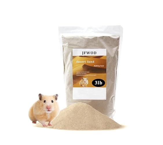 JFWOD Hamster Bath Sand, 3lb Dust Free Desert Sand or Potty Litter Sand for Hamster Chinchillas Gerbil Syrian Mice Small Animals(Beige) thumbnail 8