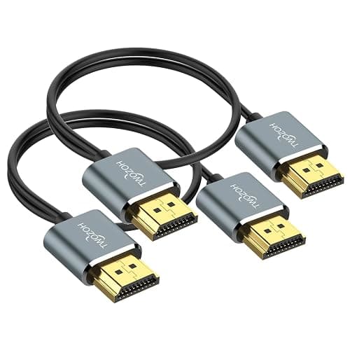Twozoh Flexible & Slim HDMI Cable 1FT 2 Pack, Ultra Thin HDMI Cord Supports High Speed 4K@60Hz 18gbps 2160P/1080P - Image 1
